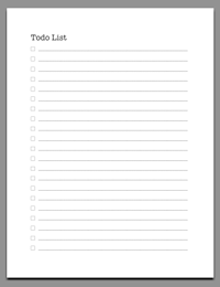 Printable Todo List